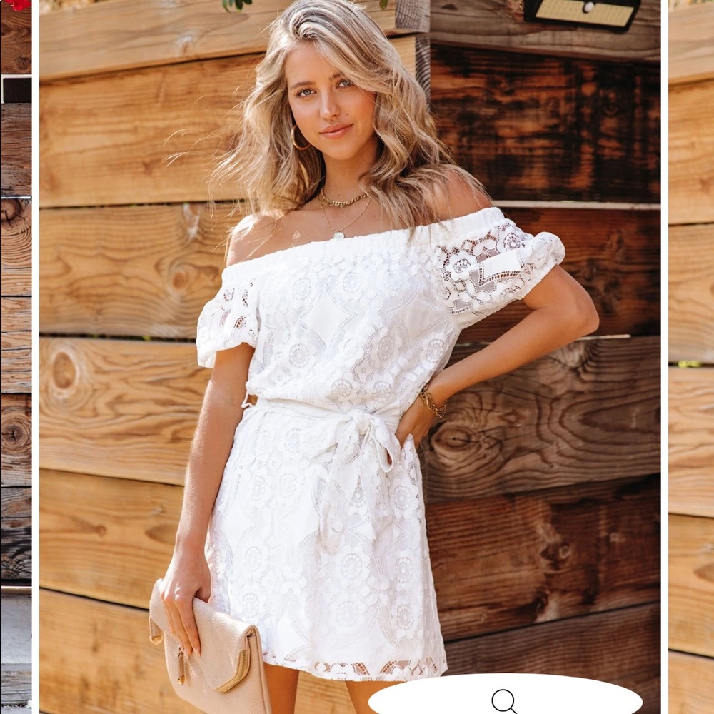Naylor off the shoulder lace dress Vici